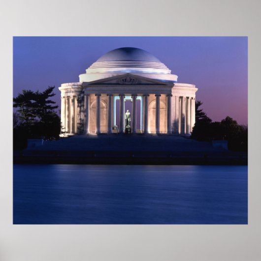 Thomas Jefferson Memorial in Dusk Poster (Voorkant)
