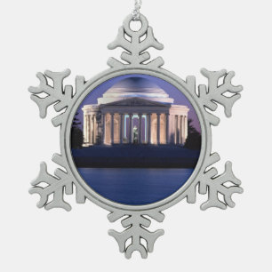 Thomas Jefferson Memorial in Dusk Tin Sneeuwvlok Ornament