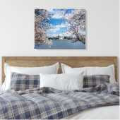 Thomas Jefferson Memorial met Cherry Blossom Canvas Afdruk (Insitu (Slaapkamer))