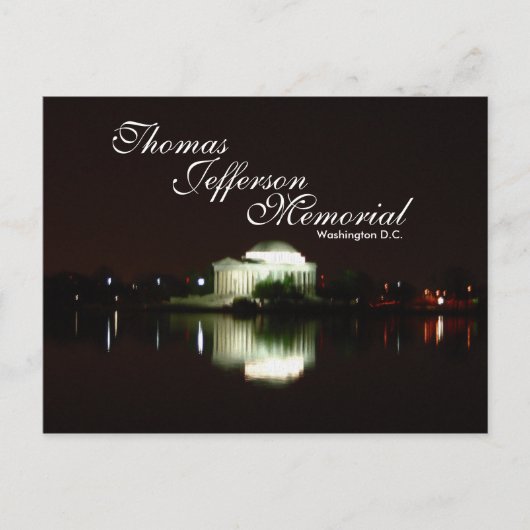 Thomas Jefferson Memorial, Washington DC. Briefkaart (Voorkant)