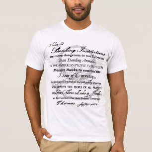 Thomas Jefferson over banken T-shirt