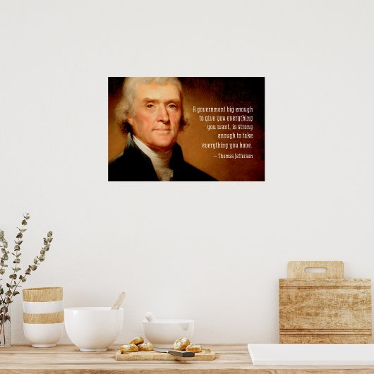Thomas Jefferson over Big Government Poster (Keuken)
