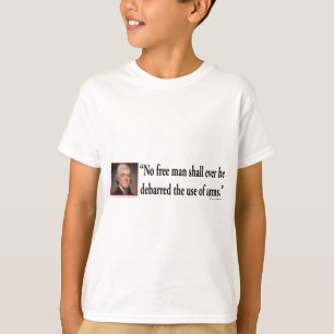 Thomas Jefferson over de rechten van de Pistool T-shirt