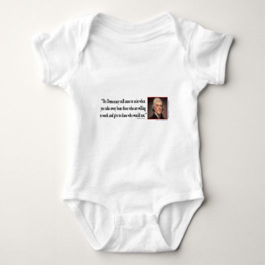Thomas Jefferson over democratie Romper (Voorkant)