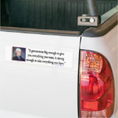Thomas Jefferson over een grote regering Bumpersticker (Op Truck)