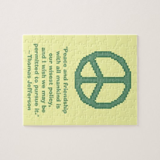 Thomas Jefferson Peace Quote Puzzle Legpuzzel (Horizontaal)