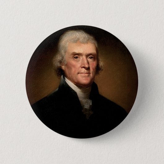 Thomas Jefferson Pin Ronde Button 5,7 Cm (Voorkant)