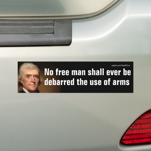 Thomas Jefferson Pistool Rights Quote Bumpersticker (Op auto)
