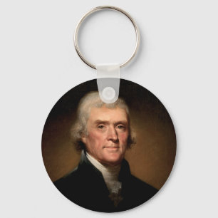 Thomas Jefferson portret Sleutelhanger