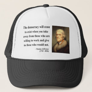 Thomas Jefferson Quote 3c Trucker Pet