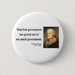 Thomas Jefferson Quote 7c Ronde Button 5,7 Cm