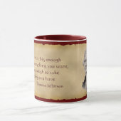 Thomas Jefferson Quote Coffee Mok (Midden)