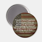 Thomas Jefferson Quote Magneet (Voorkant / Achterkant)
