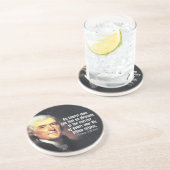 Thomas Jefferson Quote over Macht Zandsteen Onderzetter (Zijkant)