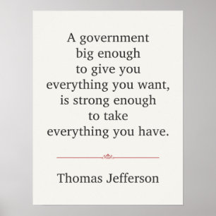 Thomas Jefferson Quote Poster