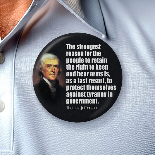Thomas Jefferson Quote Ronde Button 5,7 Cm