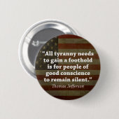 Thomas Jefferson Quote Ronde Button 5,7 Cm (Voorkant /achterkant)