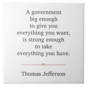 Thomas Jefferson Quote Tegeltje
