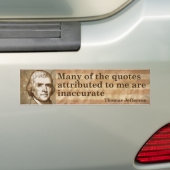 Thomas Jefferson Quotes Bumpersticker (Op auto)