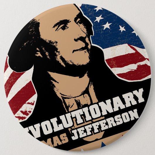 Thomas Jefferson Revolutionaire Button (Voorkant)