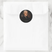 Thomas Jefferson Ronde Sticker (Tas)