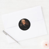 Thomas Jefferson Ronde Sticker (Envelop)