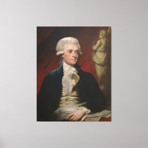 Thomas Jefferson van Mather Brown (1786) Canvas Afdruk