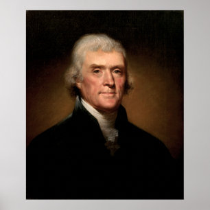 Thomas Jefferson van Rembrandt Peale - Circa 1800 Poster