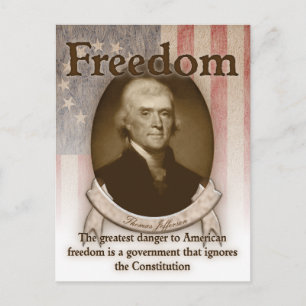 Thomas Jefferson - Vrijheid Briefkaart