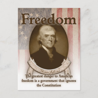 Thomas Jefferson - Vrijheid Briefkaart