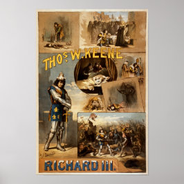 Thomas Keene in het  theater Richard III Poster