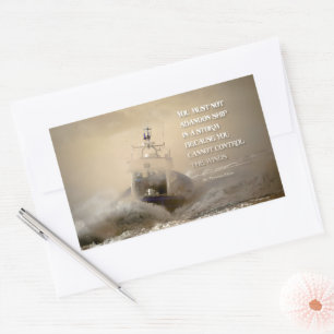 Thomas Meer Inspirerend quote "controle winden" Rechthoekige Sticker