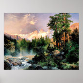 Thomas Moran - Drie Tetons Poster (Voorkant)