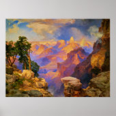 Thomas Moran-kunst, Grand Canyon met regenboog Poster (Voorkant)