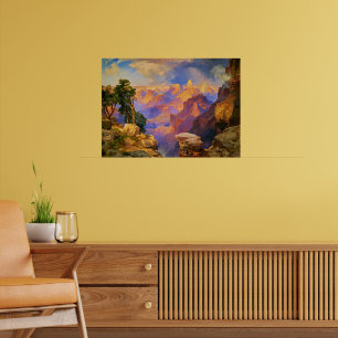 Thomas Moran-kunst, Grand Canyon met regenboog Poster