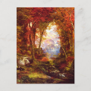 Thomas Moran - Onder de bomen Briefkaart