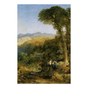 Thomas Moran's schilderij, Amalfi Coast, Perfect Poster