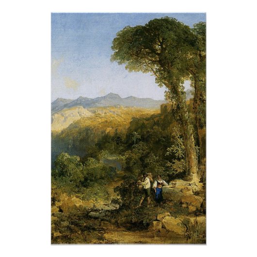 Thomas Moran's schilderij, Amalfi Coast, Perfect Poster (Voorkant)