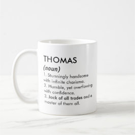 Thomas name, Editable name, Custom name Koffiemok