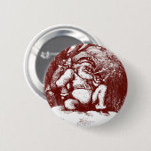 Thomas Nast Santa Claus op Rooftop Ronde Button 5,7 Cm (Voorkant /achterkant)