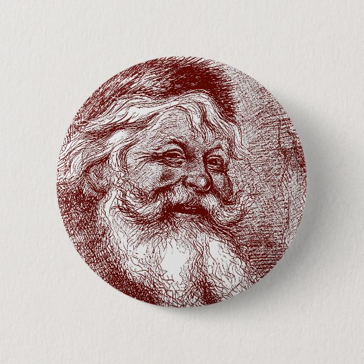 Thomas Nast Santa Claus Ronde Button 5,7 Cm (Voorkant)