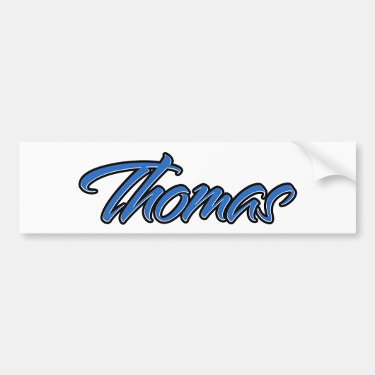 Thomas Nom bleu Aufkleber Autoaufkleber Sticker (Devant)