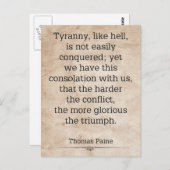 Thomas Paine #1 Briefkaart (Voorkant / Achterkant)