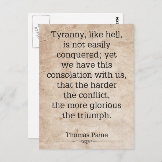 Thomas Paine #1 Briefkaart (Voorkant / Achterkant)