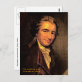 Thomas Paine - Briefkaart (Voorkant / Achterkant)