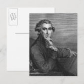 Thomas Paine, gegraveerd door William Angus, 1791 Briefkaart (Voorkant / Achterkant)