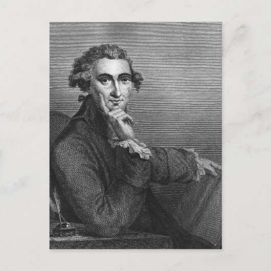 Thomas Paine, gegraveerd door William Angus, 1791 Briefkaart (Voorkant)