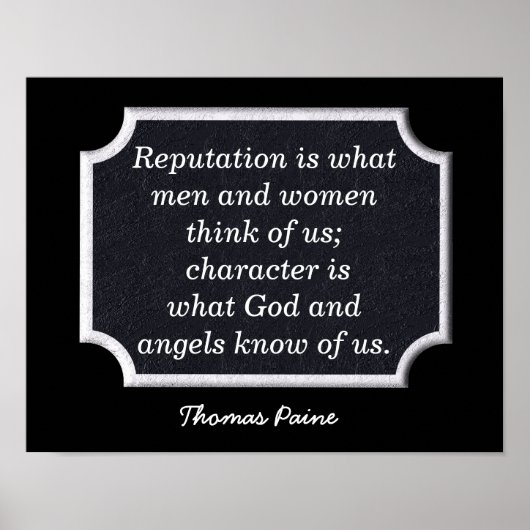Thomas Paine - kunstprint - citaat Poster (Voorkant)