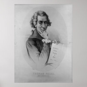 THOMAS PAINE Lithograaf door Peter Kramer Poster