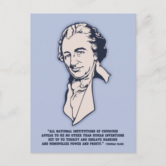 Thomas Paine - Mega-Churches Briefkaart (Voorkant)